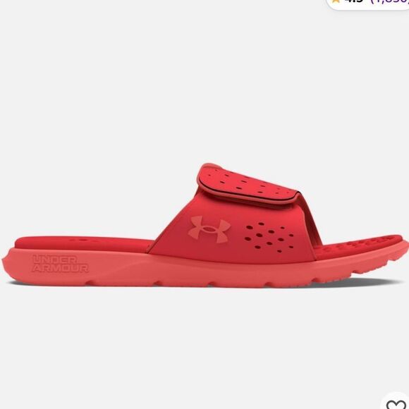 Under Armour Red Cushioned Slide Sandals - Picture 5 of 10